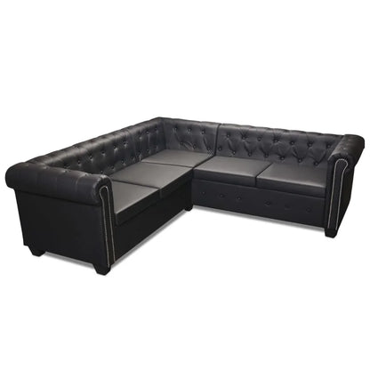 Sofá Chesterfield negro