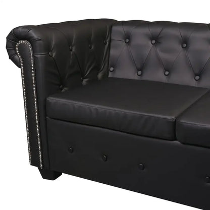 Sofá Chesterfield negro